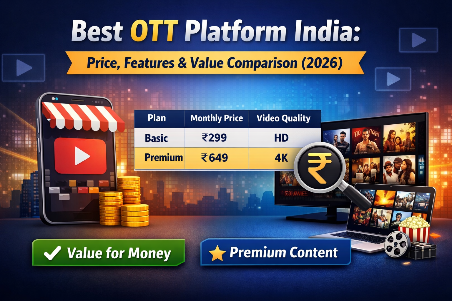 Best OTT Streaming Platforms in India: Price, Features & Value Comparison (2026)